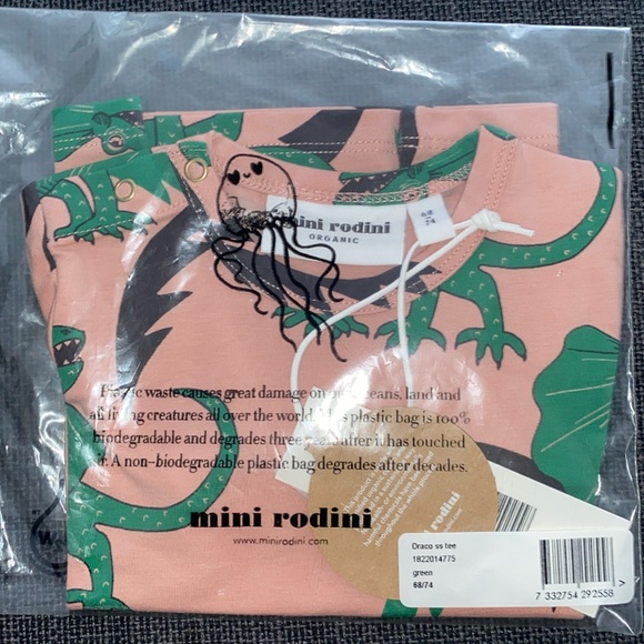 Mini Rodini Draco SS Tee Green - NWT - Picture 3 of 3